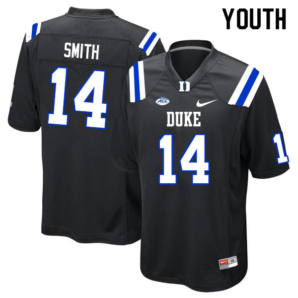 Youth #14 Dennis Smith Duke Blue Devils College Football Jerseys Sale-Black